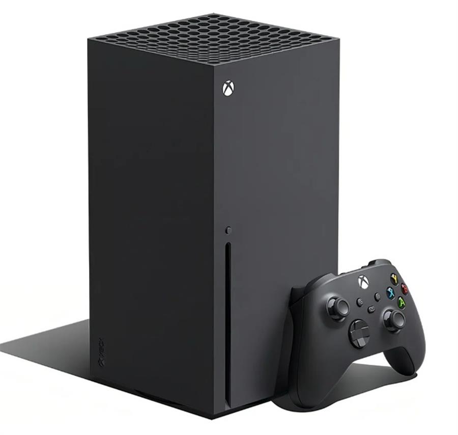 Consola Microsoft Xbox Series X con control inalámbrico en color negro